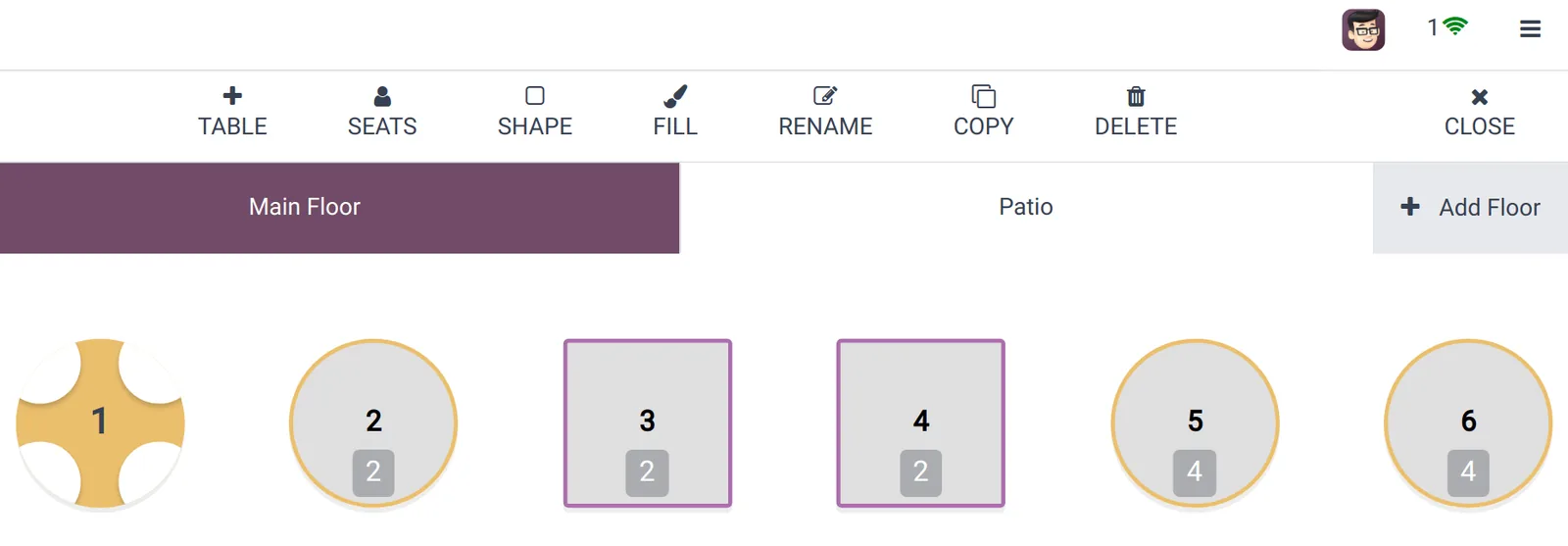 Odoo POS Restaurant floor and table layout editor - Odoo for Restaurants UAE